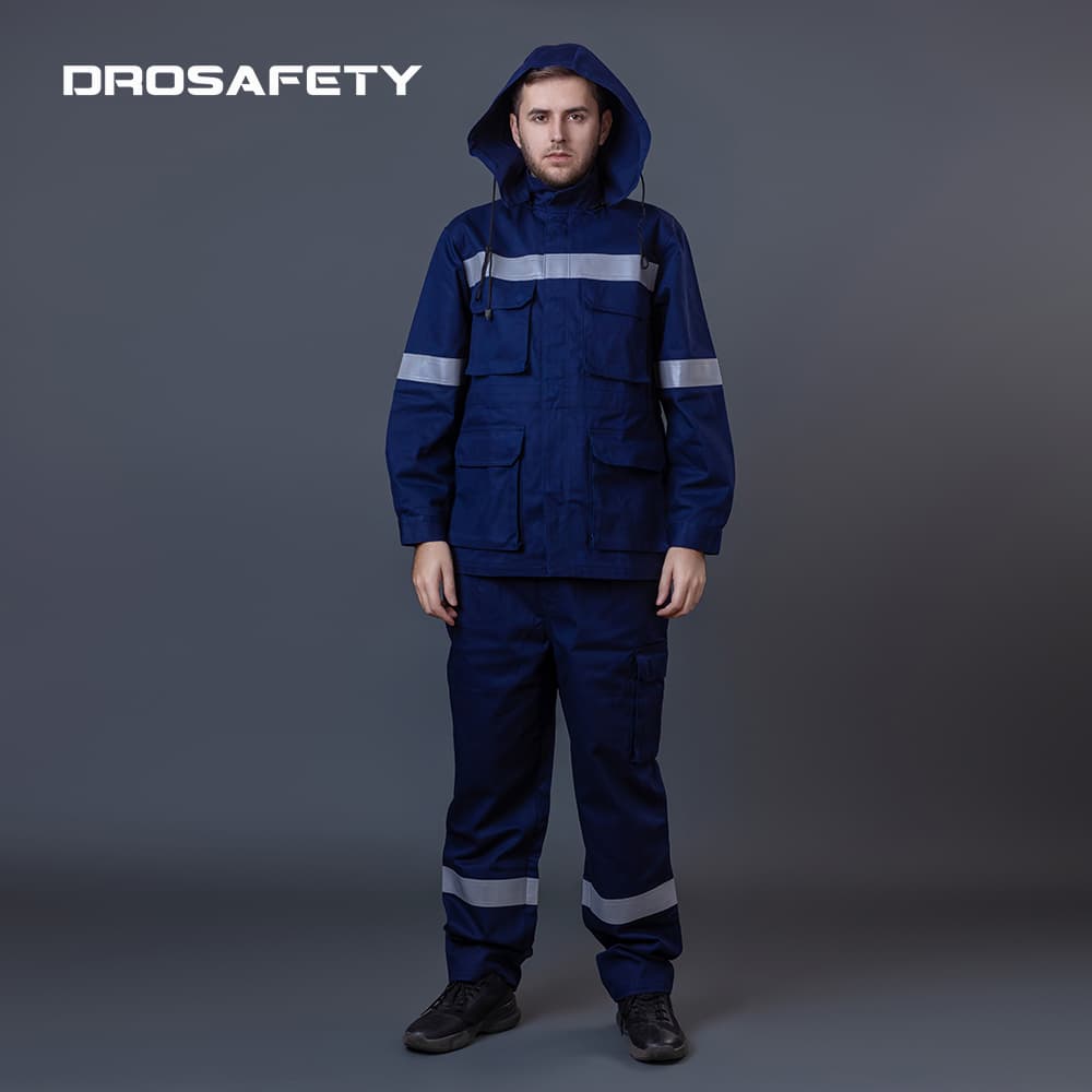 帶兜帽焊接服套裝棉尼龍阻燃工作服